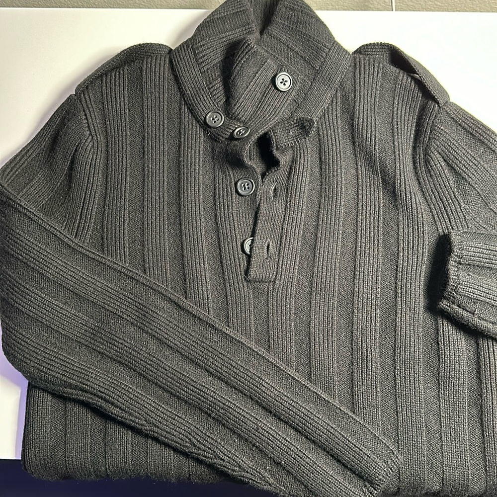 Banana Republic, Men’s Black knit sweater, Medium,  Used